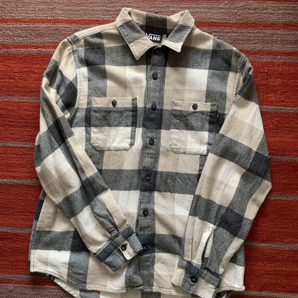 Vans beige & black flannel